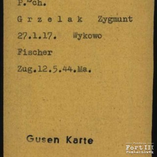 Dokumentacja KL Mauthausen -karta z Gusen