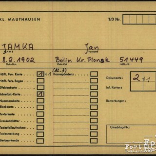 Dokumentacja KL Mauthausen - koperta na dokumenty