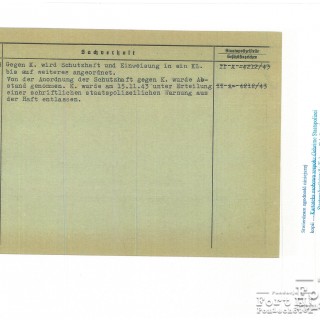 Karta z kartoteki osobowej Gestapo Ciechanów/Płock, str. 2