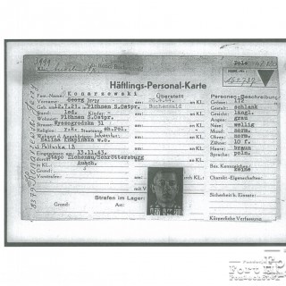 Karta personalna z KL Auschwitz