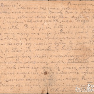 List wysłany z Fortu III do brata ojca Stanisława - str 2