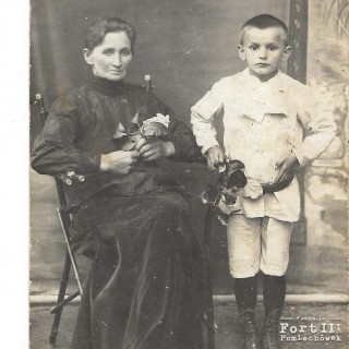 Mieczysław Laskowski z mamą