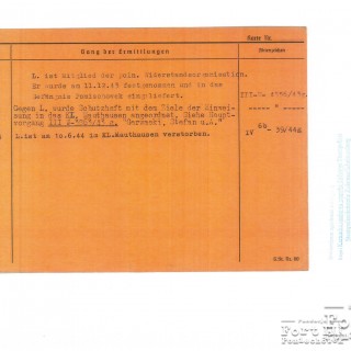 Karta z kartoteki osobowej Gestapo Ciechanów/Płock, str. 2