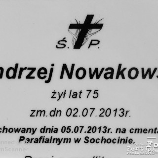 Informacja o dacie i miejscu pochówku pana Andrzeja Nowakowskiego