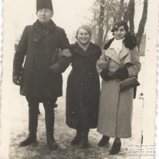 Tomaszewski Edmund z żoną Czesławą i siostrą Felicją - 1936 rok