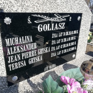 Grób na cmentarzu parafialnym w Przasnyszu. Obok Michaliny pochowany został jej drugi mąż oraz córka Teresa z mężem