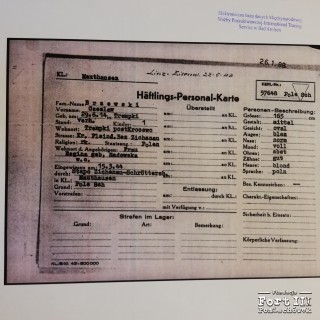 Karta personalna więźnia KL Mauthausen