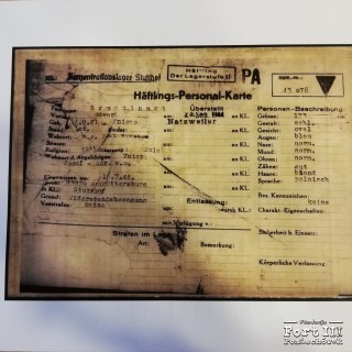 Karta personalna więźnia Edwarda Brzezińskiego, KL Stutthof