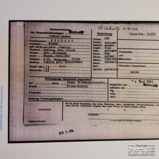 Karta personalna więźnia KL Mauthausen