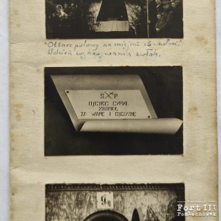 Albumik dokumentujący ekshumację ciała ojca Cyryla 11.04.1945 (str. 1)