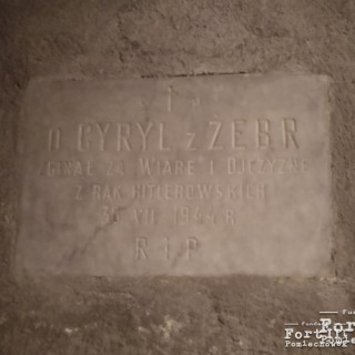 Tablica nagrobna katakumby pod klasztorem w Zakroczymiu