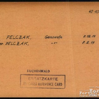 Dokument potwierdzający pobyt w KL Buchenwald