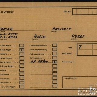 Dokumentacja KL Stutthof - koperta na dokumenty