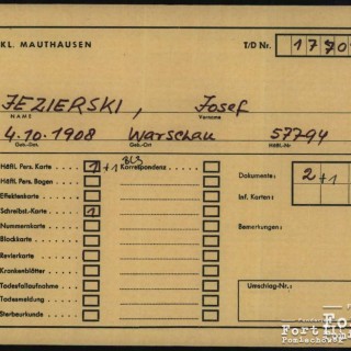 Dokumentacja KL Mauthausen - koperta na dokumenty