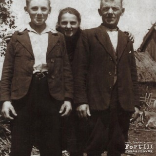 Kołodziejski Leon z ojcem Wacławem i siostrą Wacławą