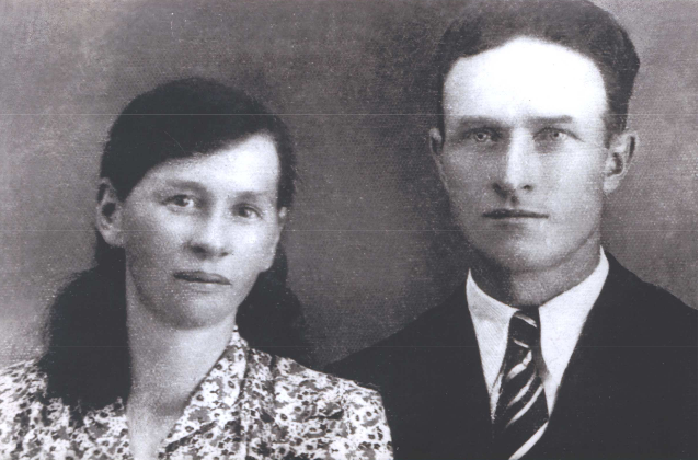Adam Krawieczyński z żoną (ok. 1940 r.)