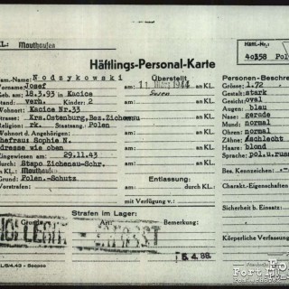 Dokumentacja KL Mauthausen więźnia