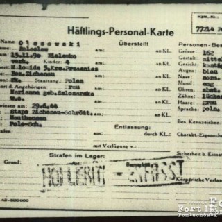 Karta osobowa KL Mauthausen, s. 1