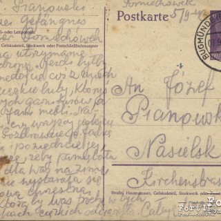 List wysłany do rodziców z dn. 05.09.1943 r. (str.2). Jeden z dziewięciu listów/grypsów wysłanych z Fortu.