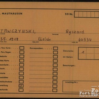 Koperta na akta KL Mauthausen