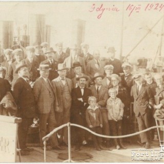 Wizyta posłów chadeckich w Gdyni wśród których jest Julian Łabęda, Gdynia 16.06.1924 r.