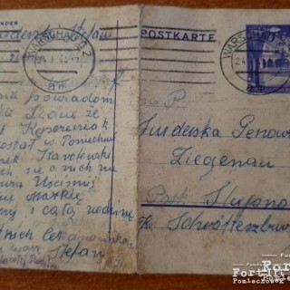List Stefana Świderskiego z więzienia na ul. Daniłowiczowskiej 7 w W-wie, w drodze z Fortu do KL Mauthausen (str. 1)